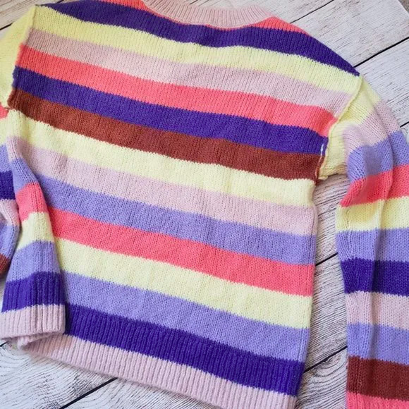 GAP multicolor crew neck knitted oversize sweater XS - Picture 5 of 5